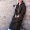 jellaba en laine couleur olive