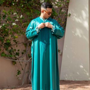 gandoura verte haut de gamme en soi